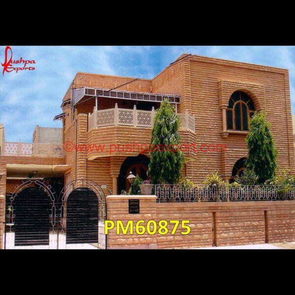 Carved Outdoor Pink Sandstone Front Elevation PM60875 elevation jodhpur stone house design,elevation marble tiles,elevation stone cladding,elevation stone tiles design,elevation with stone cladding,front elevation marble,front elevati.jpg