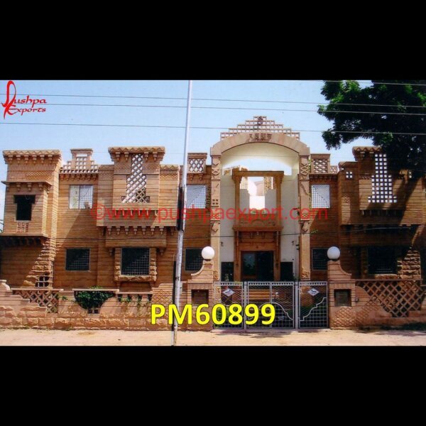 Jodhpur Stone Cladding Outdoor Elevation PM60899 stone front elevation,stone house elevation,stone jali for elevation,stone wall elevation,travertine elevation,wall elevation stone tiles,yellowstone elevation,black stone elevatio.jpg