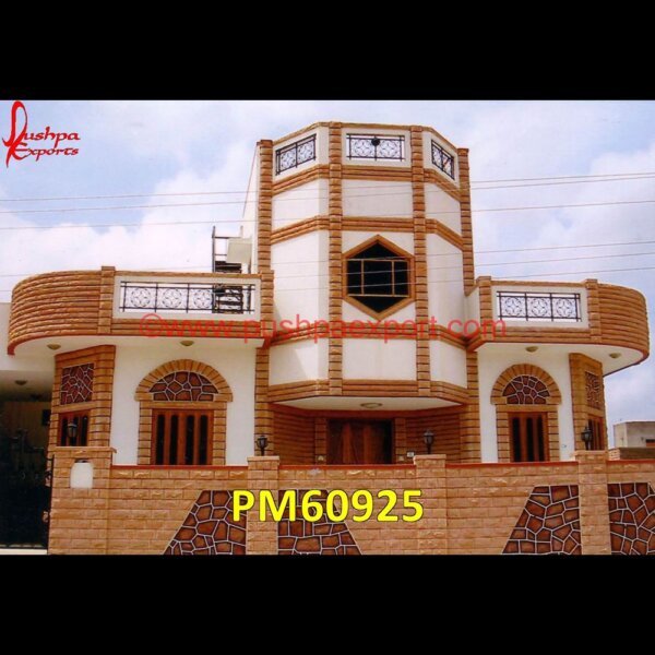 Jodhpur Sandstone Front Home Elevation PM60925 natural stone elevation tiles,sandstone elevation,stone cladding front elevation,stone elevation for house,stone elevation jali,stone elevation texture,stone elevation tiles,stone .jpg