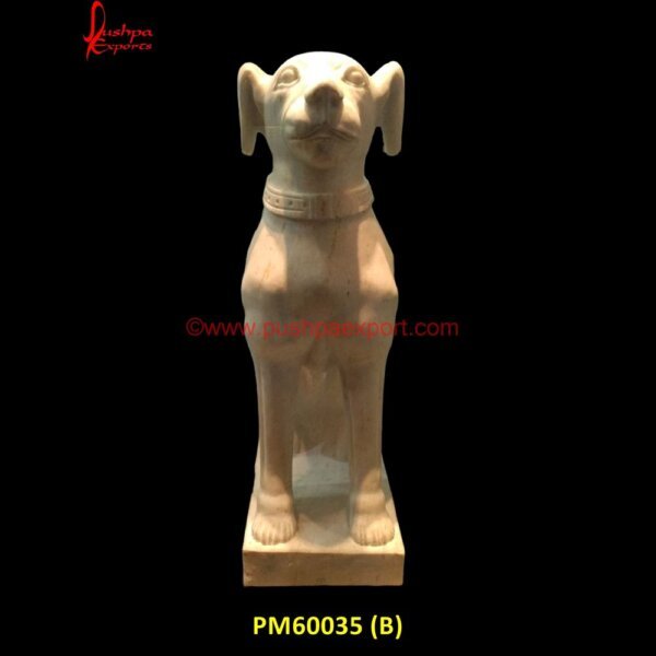 White Marble Dog Statue PM60035 (B) animal marble statue,carved stone animal statue,marble animal figurine,marble animal sculpture,marble animal statue,stone animal figurine,stone animal sculpture.jpg