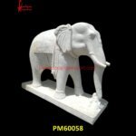 Elephant White Marble Statue