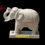 Elephant Sculpture Of White Marble