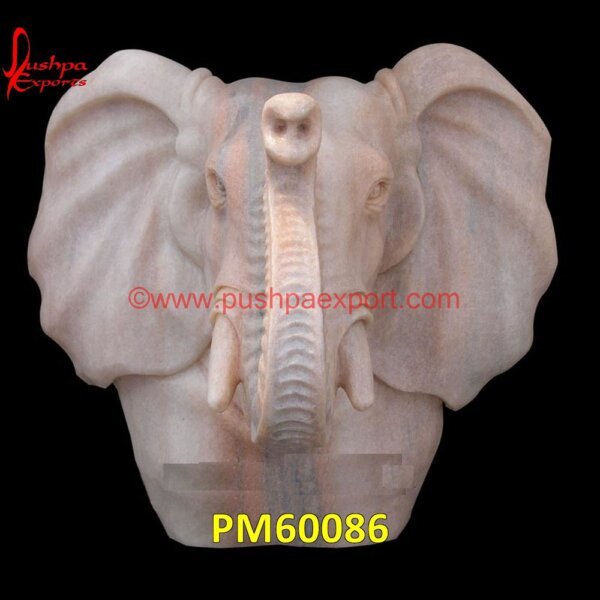 Pink Marble Elephant Head Statue PM60086 marble elephant pair,marble elephant price,marble elephant sculpture,marble elephant statue,marble elephant statue big.jpg