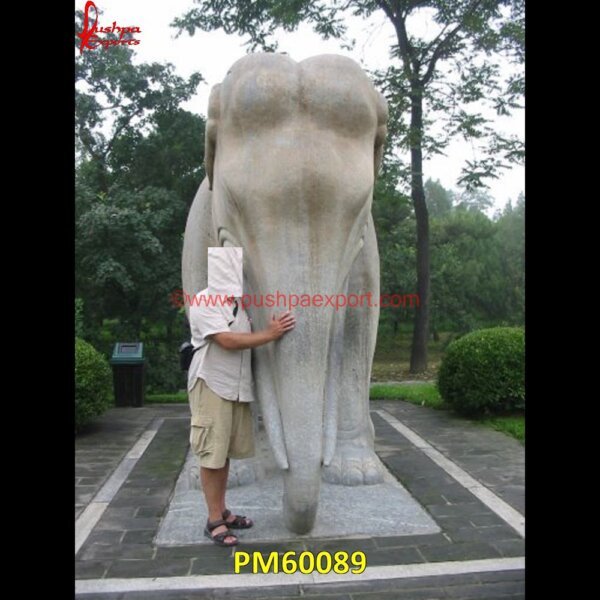 Sandstone Carved Elephant Figurine PM60089 marble elephant statue,marble elephant statue big,marble elephant statue price,marble elephant statue vastu,marble top elephant table.jpg