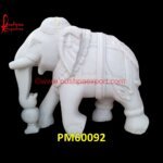 Natural White Marble Stone Elephant Figurine