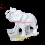 Carved Elephant Marble Statue