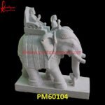 Handicraft White Marble Elephant Statue