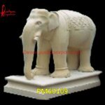 Yellow Sandstone Elephant Sculpture