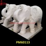 Natural White Stone Marble Elephant