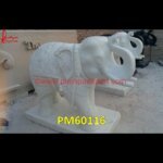 Natural White Stone Elephant Statue