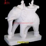 Natural White Marble Stone Elephant Statue