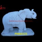 Elephant Statue Of White Marble Stone