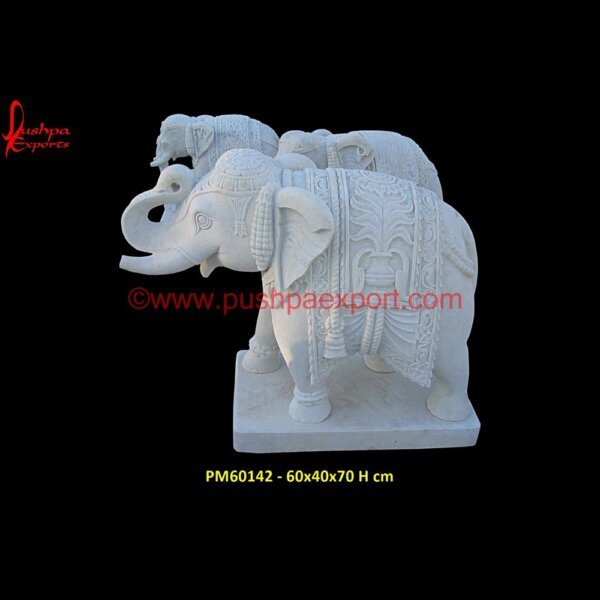 Natural White Marble Elephant Statue PM60142 -is it good to keep elephant statue at home,large decorative stone elephant,large marble elephant statue,large stone elephant sculpture,marble arch elephants.jpg