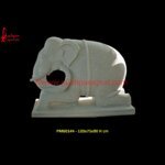 White Marble Carved Elephant Sculpture