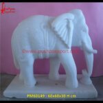 Carving White Marble Elephant Statue