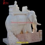 Carved Elephant Marble Figurine