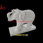 Natural Marble Stone Carved Elephant Figurine