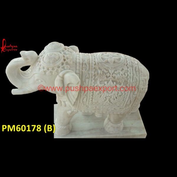 Handmade Marble Elephant Statue Silver Furniture, White Metal Furniture ...