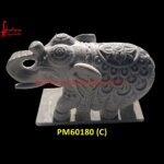 Natural Marble Stone Elephant Figurine