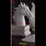 Marble Horse Head Figurine