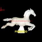 Natural White Marble Horse Figurine