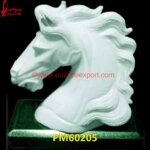 Horse Head White Marble Statue