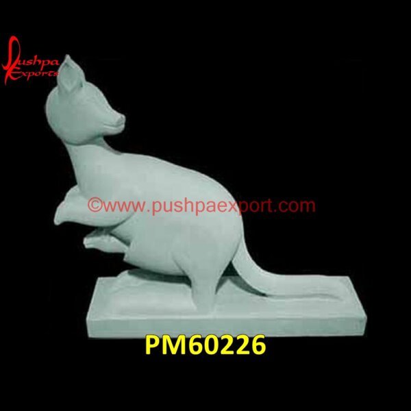 White Marble Kangaroo Statue PM60226 animal marble statue,carved stone animal statue,marble animal figurine,marble animal sculpture,marble animal statue,stone animal figurine.jpg