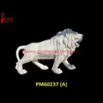 Lion Sculpture White Marble Figurine