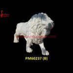 Lion Sculpture White Marble Figurine