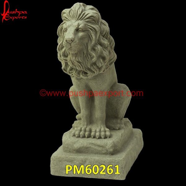 Sandstone Carved Lion Figure PM60261 hand carved lion,giant lion carving,giant carved lion,cast stone lion head,carved stone lion.jpg