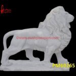 Natural White Stone Lion Figure