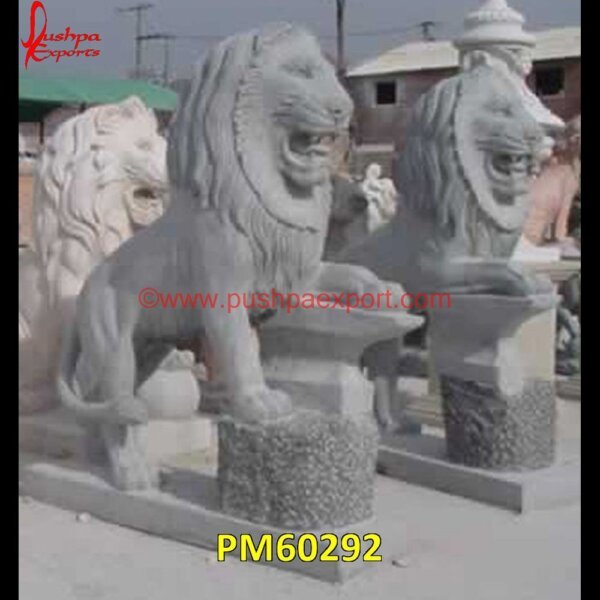 Carved Grey Stone Lion Figurine PM60292 stone lion sculpture,stone lion in vietnam,stone lion head,stone lion garden statues,stone lion face,stone lion exterior,stone lion color.jpg