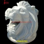 Lion Statue Of White Marble Stone