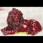 Red Sandstone Lion Statue