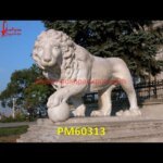 Natural Marble Stone Lion Figure