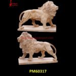 White Marble Stone Lion Figurine