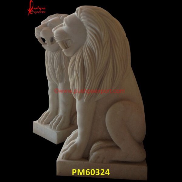 White Marble Carved Lion Statue PM60324 old stone lions,mountain lion carving,marble statue of a lion,marble lion statue price,marble lion sculpture,marble lion head.jpg