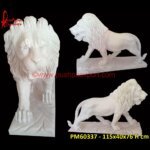 Carving White Marble Stone Lion Figure