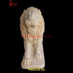 Carved Sandstone Lion Figurine