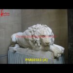 White Marble Stone Carved Lion Statue