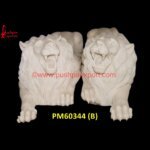 Natural White Marble Stone Lion Figurine