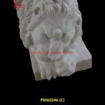 White Marble Carving Lion Statue