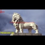 Lion Figure White Marble Stone