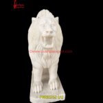 Lion Figurine Of White Marble