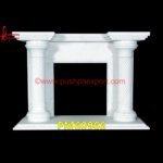 Carved White Marble Fireplace Mantel