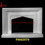 Natural White Marble Stone Fireplace