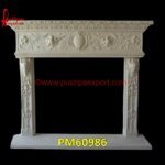 Carved Natural Stone Fireplace