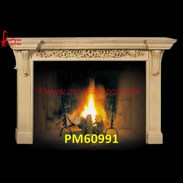 Carved Sandstone Fireplace Wall PM60991 stone fireplace mantel shelf,stone fireplace mantel decor,stone fireplace living room,stone fireplace kit.jpg