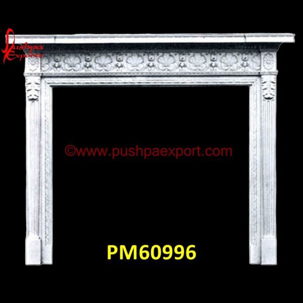 Fireplace Mantel of White Marble Stone PM60996 soapstone fireplace surround,slate stone fireplace,sandstone fireplace,round stone fireplace.jpg