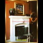 Carved White Marble Fireplace